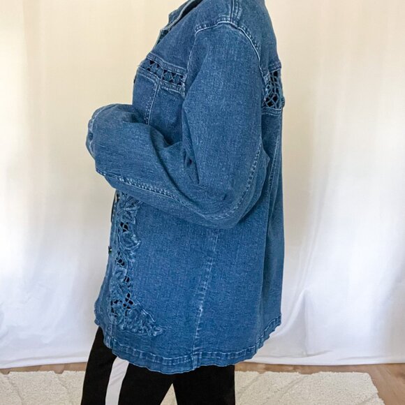 Draper’s & Damon’s Soft Stretch Denim Embellished Jacket - Picture 6 of 8